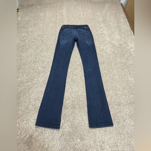 DL1961 Womens Dark Blue Low Rise Cindy Slim Boot Cut jeans Sz 25 stretch denim - Picture 1 of 12